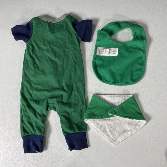 Lot of 9 Baby Boys 0-3 Bodysuits, Top & Bottoms St. Patrick’s Camo Bear Dog - Picture 9 of 13